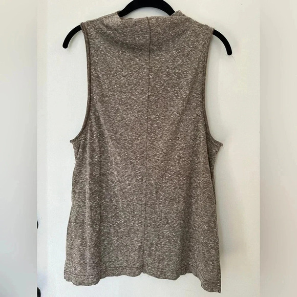 We The Free Heather Tan Sleeveless Tank Slouchy Madrid Top Mock Neck Boho Small - Picture 5 of 7